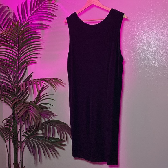 KATHRYN DEENE NEW YORK - BLACK SLEEVELESS KNEE LENGTH SHEATH DRESS - Picture 15 of 16